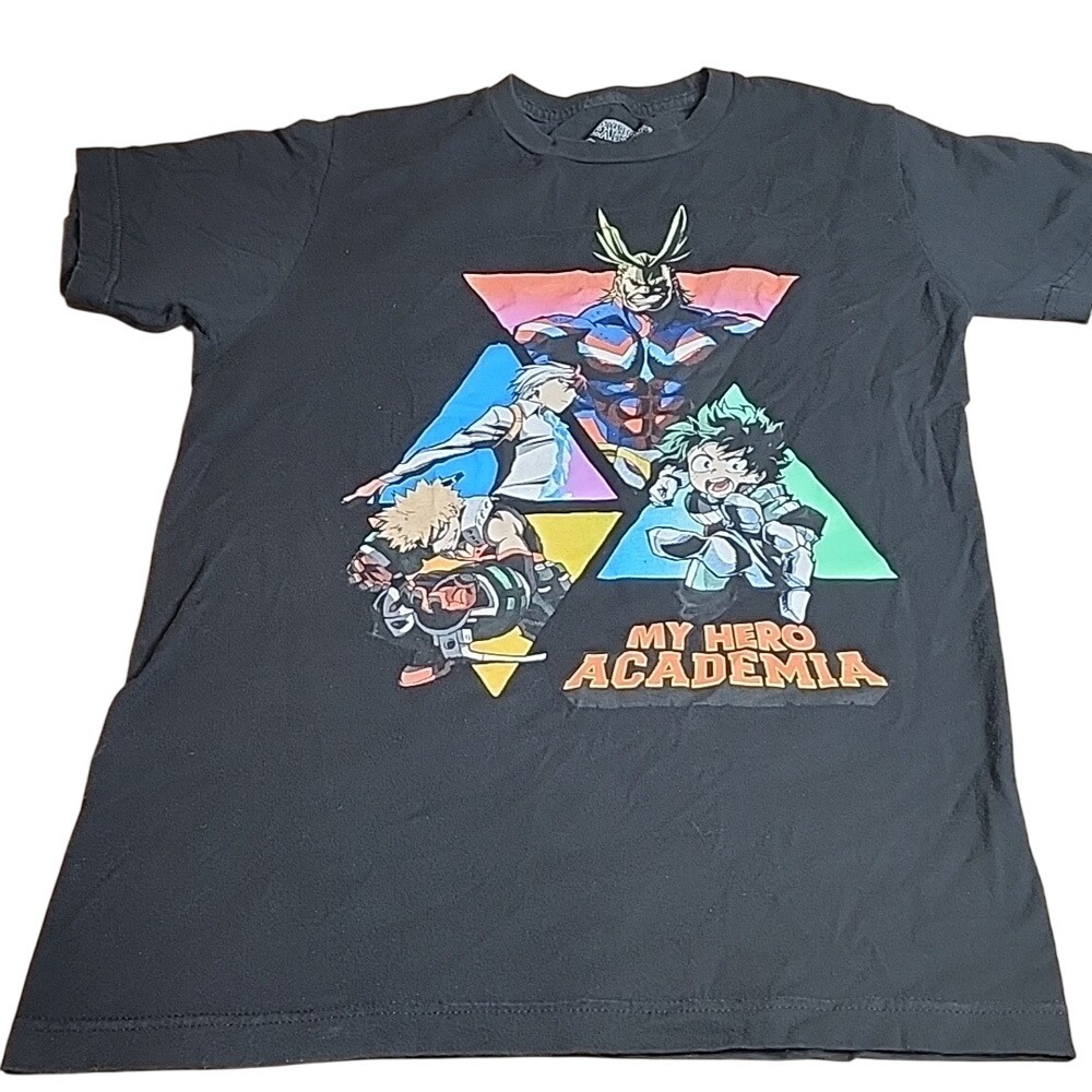 My Hero Academia Anime Graphic Tee, Black, Men's Size Small